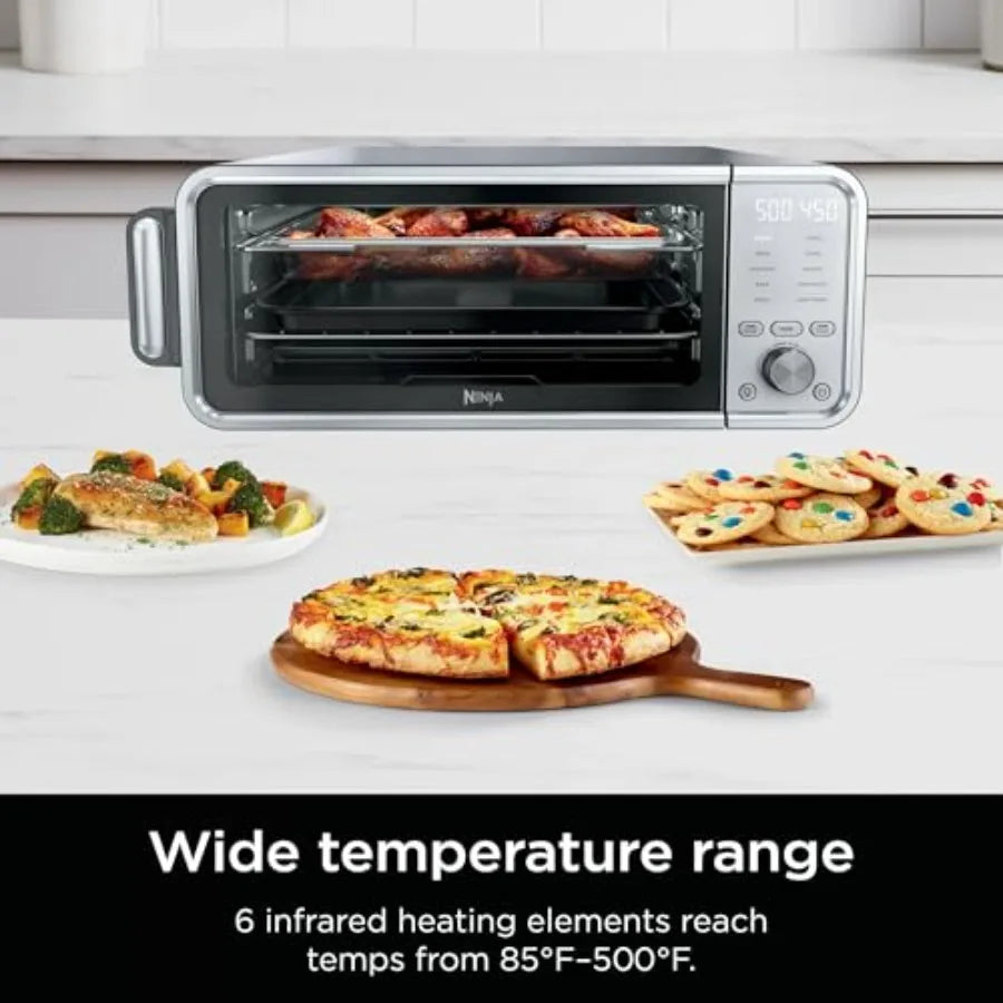 10-in-1 Digital Air Fry Oven – Extra Large Capacity, Flip-Up Design, Stainless Steel, Precise Temperature Control