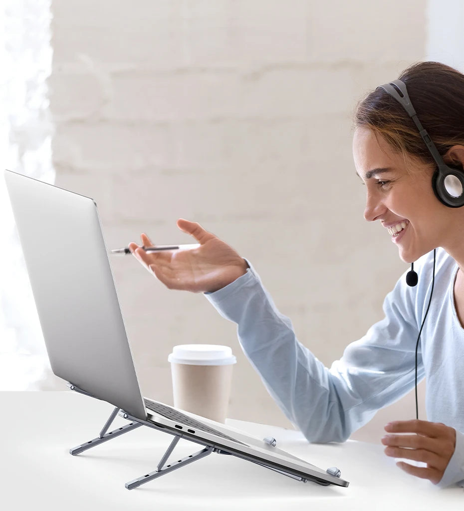 UGREEN Foldable Aluminum Laptop Stand – Adjustable Holder for MacBook, Tablet & Notebook