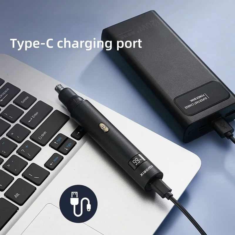Xiaomi 3-in-1 Electric Nose & Ear Hair Trimmer – Painless, USB Rechargeable