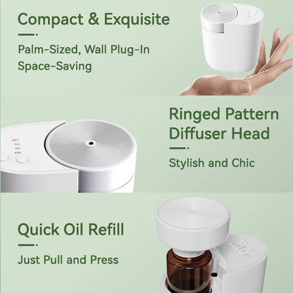 PDQ Plug-In Waterless Aroma Diffuser – Bluetooth Essential Oil Scent Machine