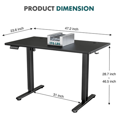 JHK Ergonomic Electric Standing Desk – Large Height Adjustable Home Office & Gaming Desk