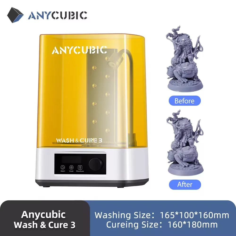 ANYCUBIC Wash & Cure 3 AE – 2-in-1 Resin Cleaning & Curing Machine for Mars / Photon / Mono 4 / LCD / SLA / DLP