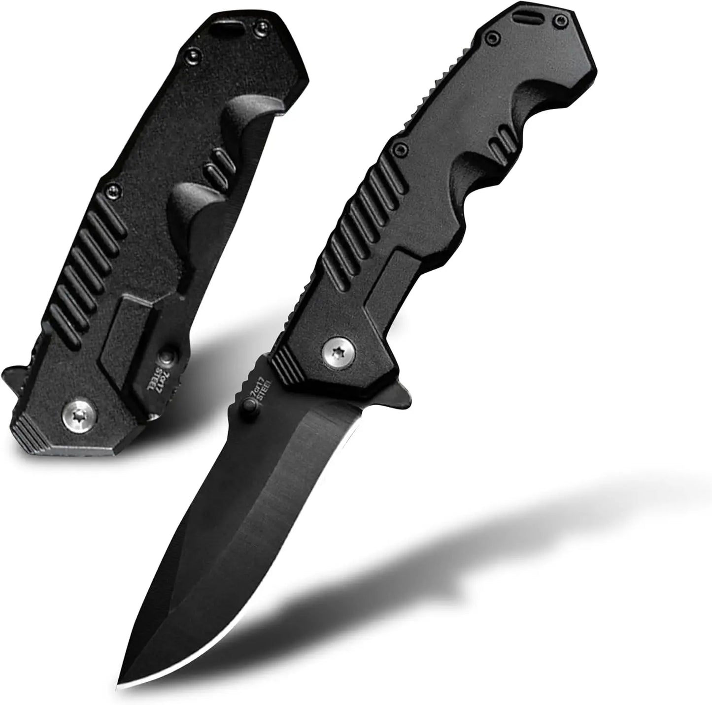 Stainless Steel Folding Pocket Knife with Clip – EDC Camping & Fishing Knife
