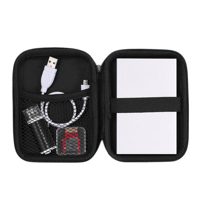 EVA shockproof hard drive carrying case for 2.5-inch HDD, protective pouch with R.E.D. Shopping branding for electronics storage.