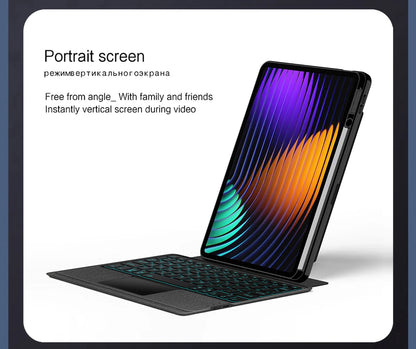 Detachable Magic Keyboard For Xiaomi Pad 7 MIPad7 Case Pencil Holder for Xiaomi Pad 7 Pro Mi Pad 7 2024 11.2" Tablet Cover Case