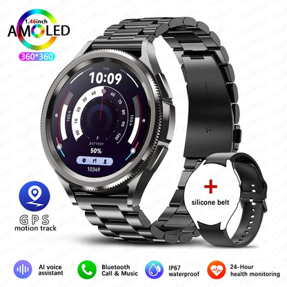 2025 Smart Watch 6 – AMOLED HD Screen, 100+ Sport Modes, IP68 Waterproof, Android & iOS
