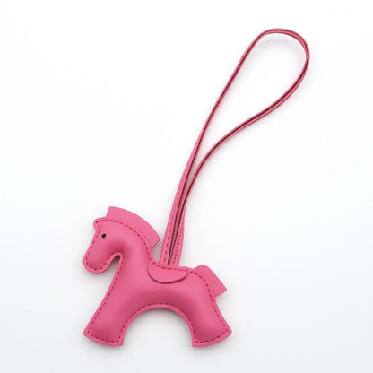 Pony Bag Charm | PU Leather Luggage & Car Pendant | Travel Accessory
