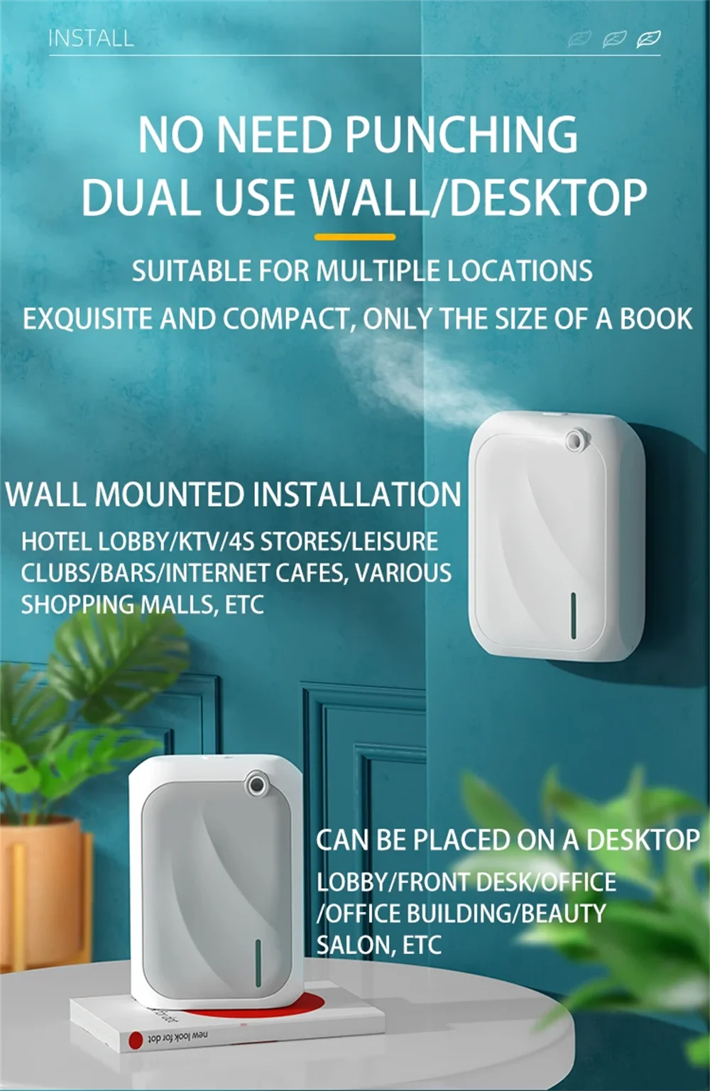 Hotel Scent Machine Aroma Diffuser – 200m³ Coverage, Bluetooth App Control