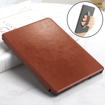 Kindle Paperwhite 12th Generation 2024 Case – Leather, Auto Sleep, Hand Strap