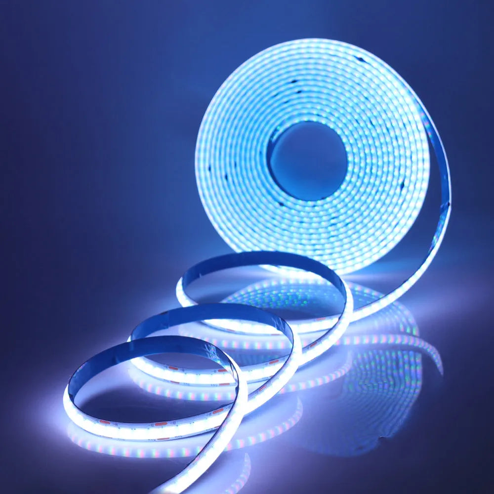WiFi Bluetooth RGB COB LED Strip Light – 576 LEDs, 24/44 Key Remote, Flexible Tape Kit