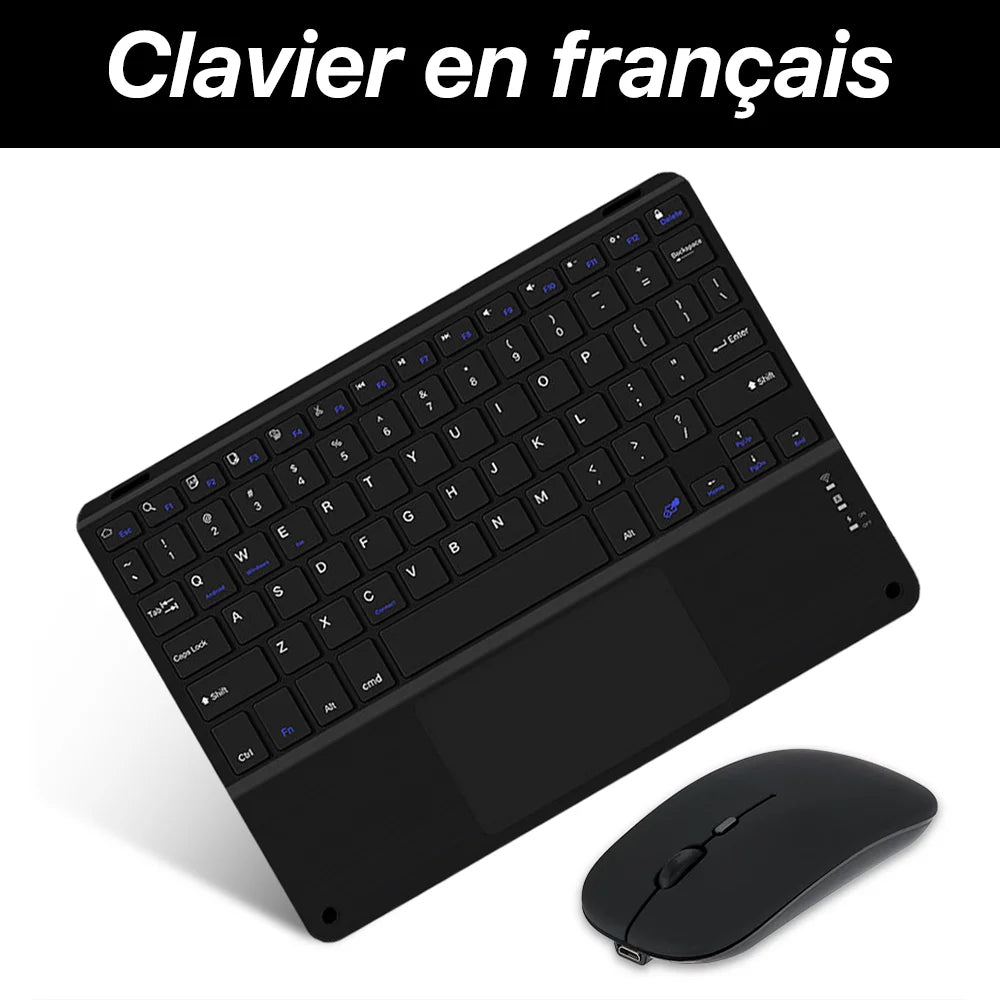 Bluetooth Wireless Keyboard with Touchpad for iPad, Tablet & Laptop