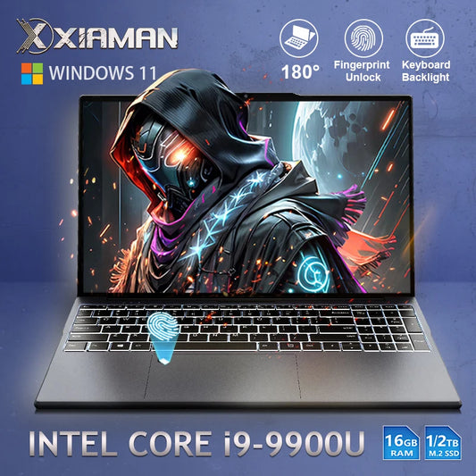 Erilles 15.6" Laptop – Intel Core i9, 16GB DDR3, 1TB/2TB SSD, IPS FHD, Windows 11