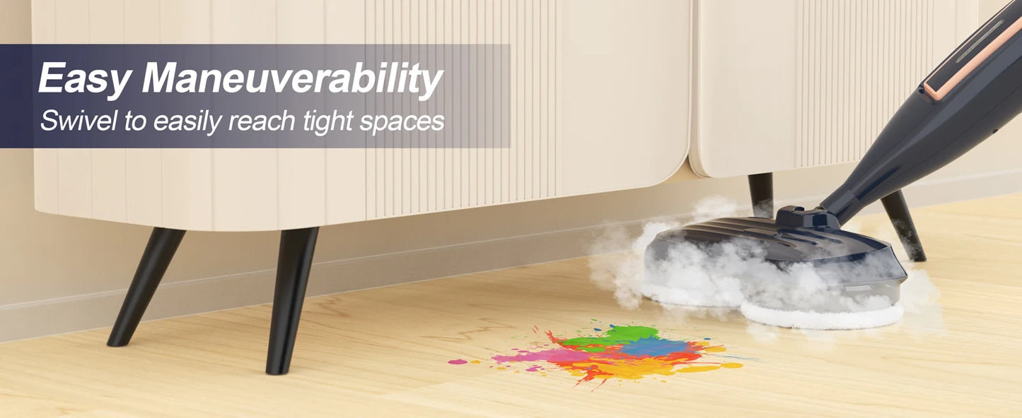Steam Mop Cleaner 10-in-1 – Rotating Pad, 1300W, Hardwood & Laminate Floor