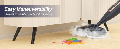 Steam Mop Cleaner 10-in-1 – Rotating Pad, 1300W, Hardwood & Laminate Floor
