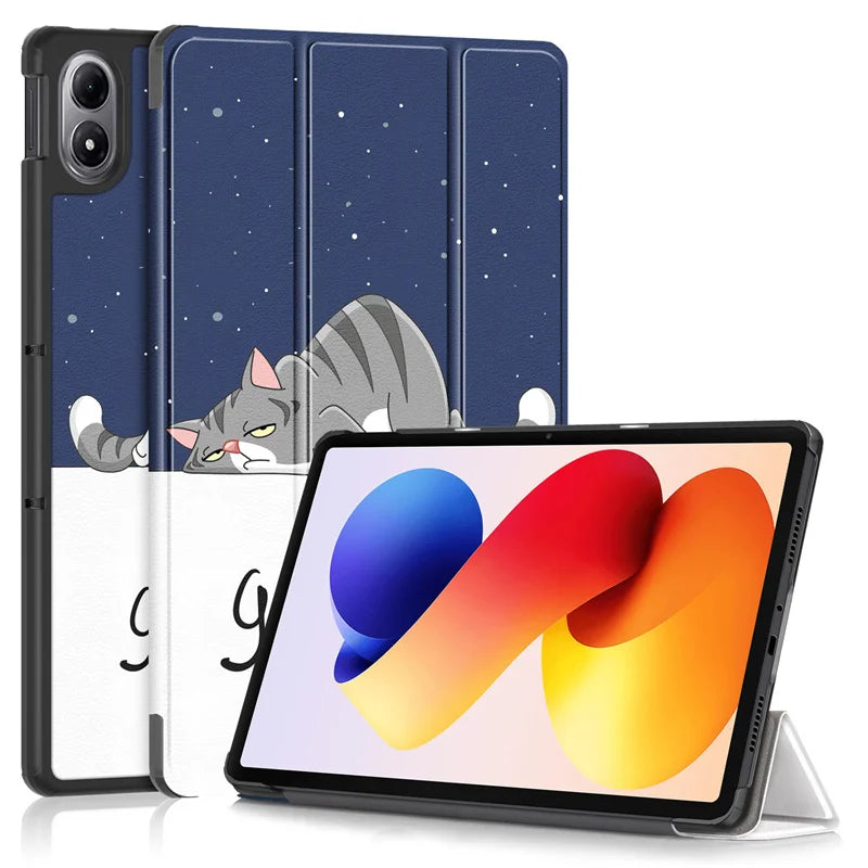 Fashion Print Magnetic Smart Stand PU Leather Case for Xiaomi Poco Pad M1 12.1" 2025