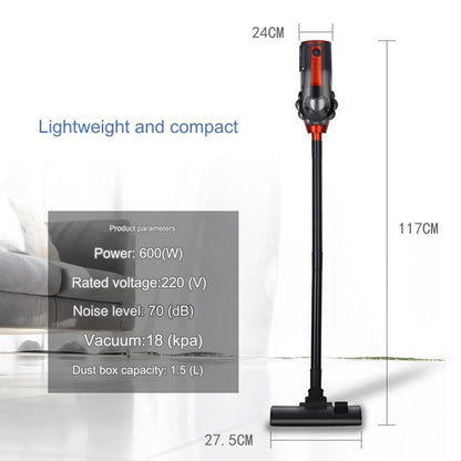 600W Wired Stick Vacuum Cleaner – 18kPa Suction, 5m Cable, 1.5L Dust Box | Multi-Surface | EU/US/UK/AU