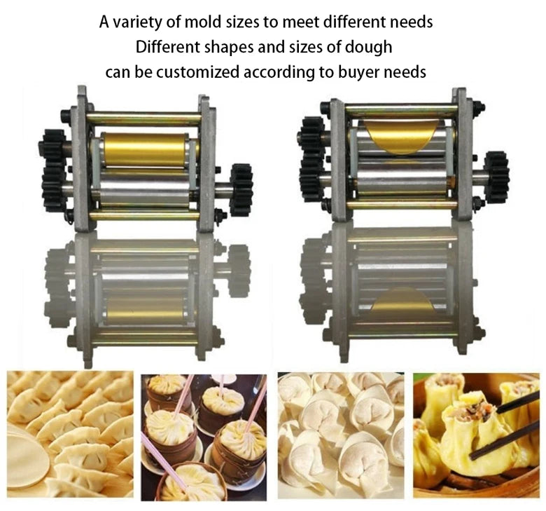 Electric Dumpling Wrapper Machine – 110V/220V, Round & Square Wonton Skin Maker, Commercial