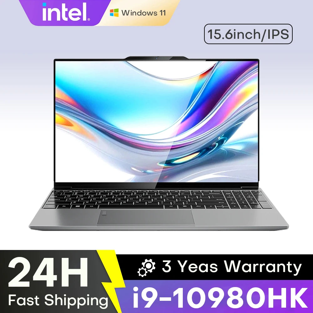 Xiaman Portable Gaming Laptop 15.6" — Intel i9-10980HK, 16GB RAM, 1TB SSD, Windows 11
