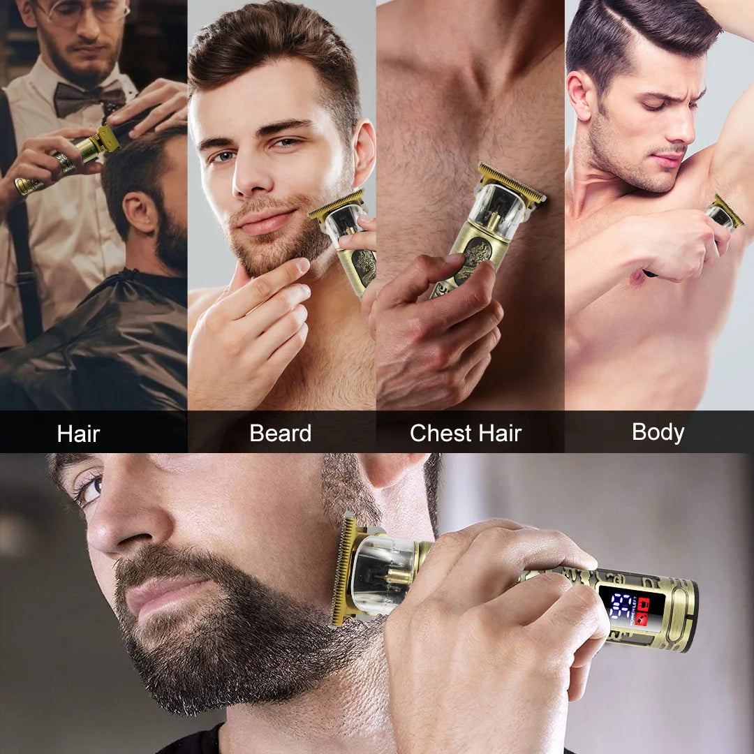 SEJOY Professional Hair Clipper – Cordless, Adjustable, Gold | EU Version