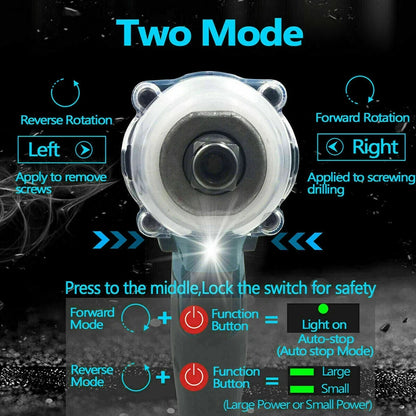 1/2" Brushless Cordless Impact Wrench 520NM – Compatible with 18V Battery
