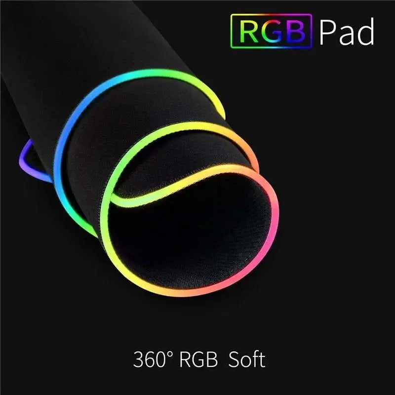 RGB Gaming Mouse Pad XXL with Backlight – Multiple Sizes, Non-Slip Rubber, 3mm