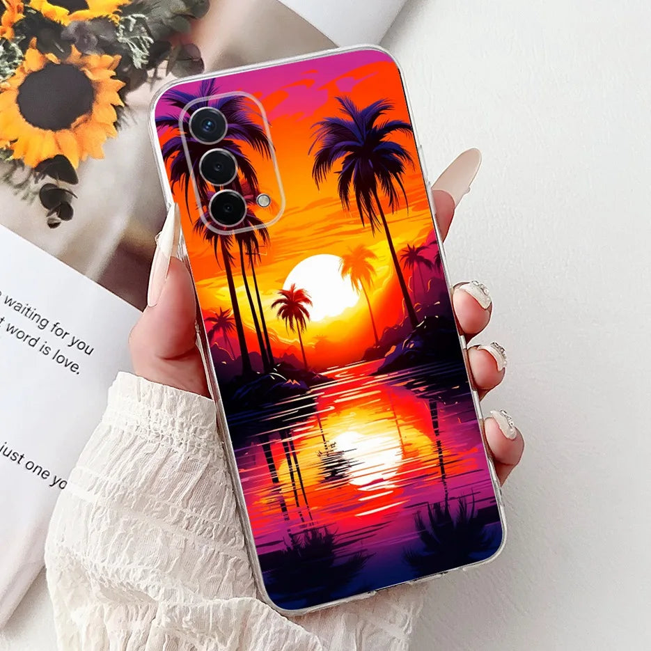 Luxury Painted Soft Silicone Case for Oppo A74 5G – Shockproof Back Cover