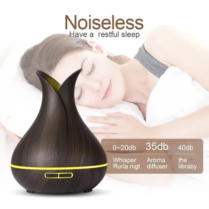 WiFi Smart Air Humidifier & Aroma Diffuser 400ml – Essential Oil, Wood Ball Design