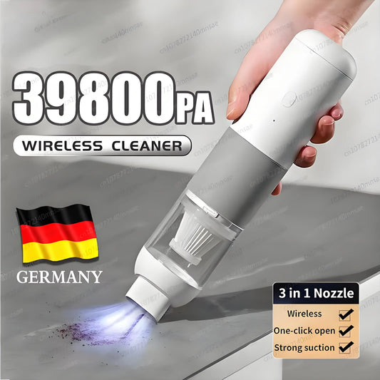 39800Pa Wireless Car Vacuum Cleaner – 3-in-1 Handheld Portable Dust Catcher