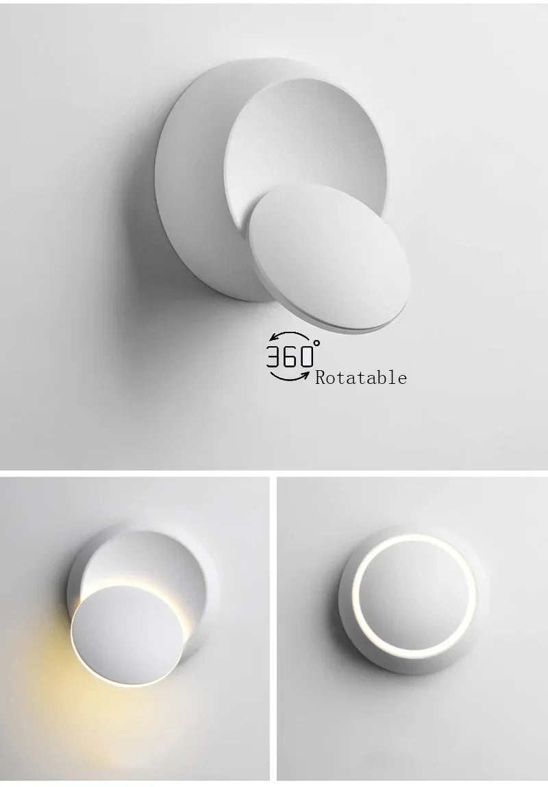 Xiaomi Mijia 6W LED Wall Sconce – 360° Rotatable, Rechargeable, Dimmable Bedside Lamp for Bedroom & Loft