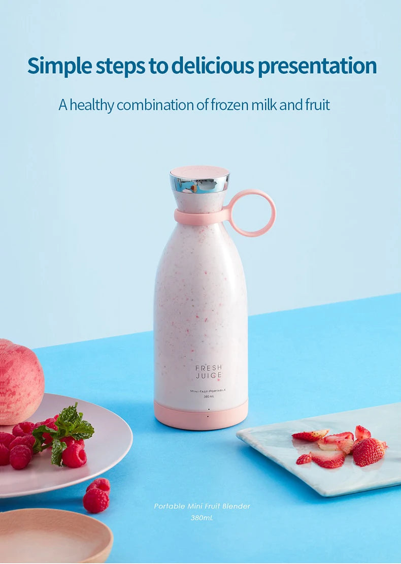 CHUJIN Mini Portable USB Juicer Blender | Smoothie & Milkshake Maker | CE