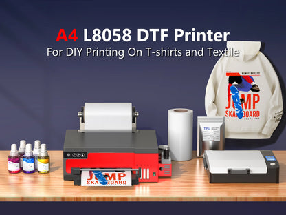 A4 DTF Printer with Epson XP600 Head & Roll Feeder