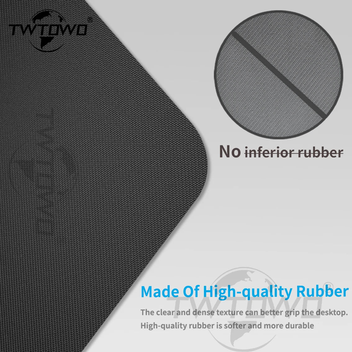 TWTOWO Custom Playmat & Mouse Pad – Non-Slip Natural Rubber, 600x300 to 1000x500mm, DIY Design