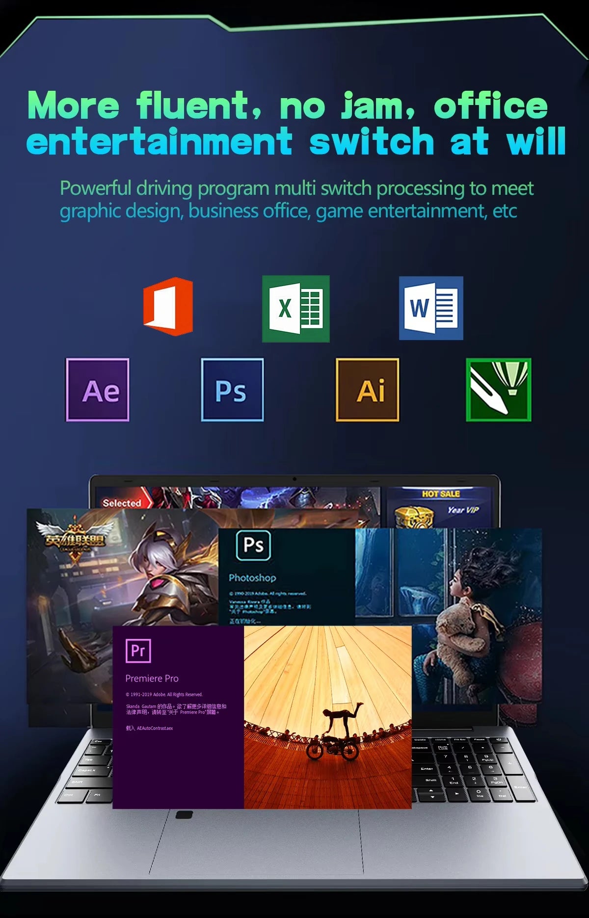 15.6" Laptop Intel Core i9-10980HK – 16GB RAM 1TB SSD Fingerprint Backlit Keyboard Windows 11
