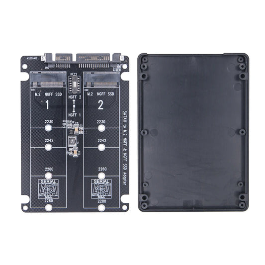HOMAJA Dual M.2 to SATA 3.0 Adapter — 2-Port NGFF B Key SSD Converter Card