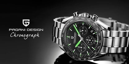 PAGANI DESIGN V5 Moon Men's Watch – Luxury Quartz Chronograph, Waterproof, Stainless Steel, 2026