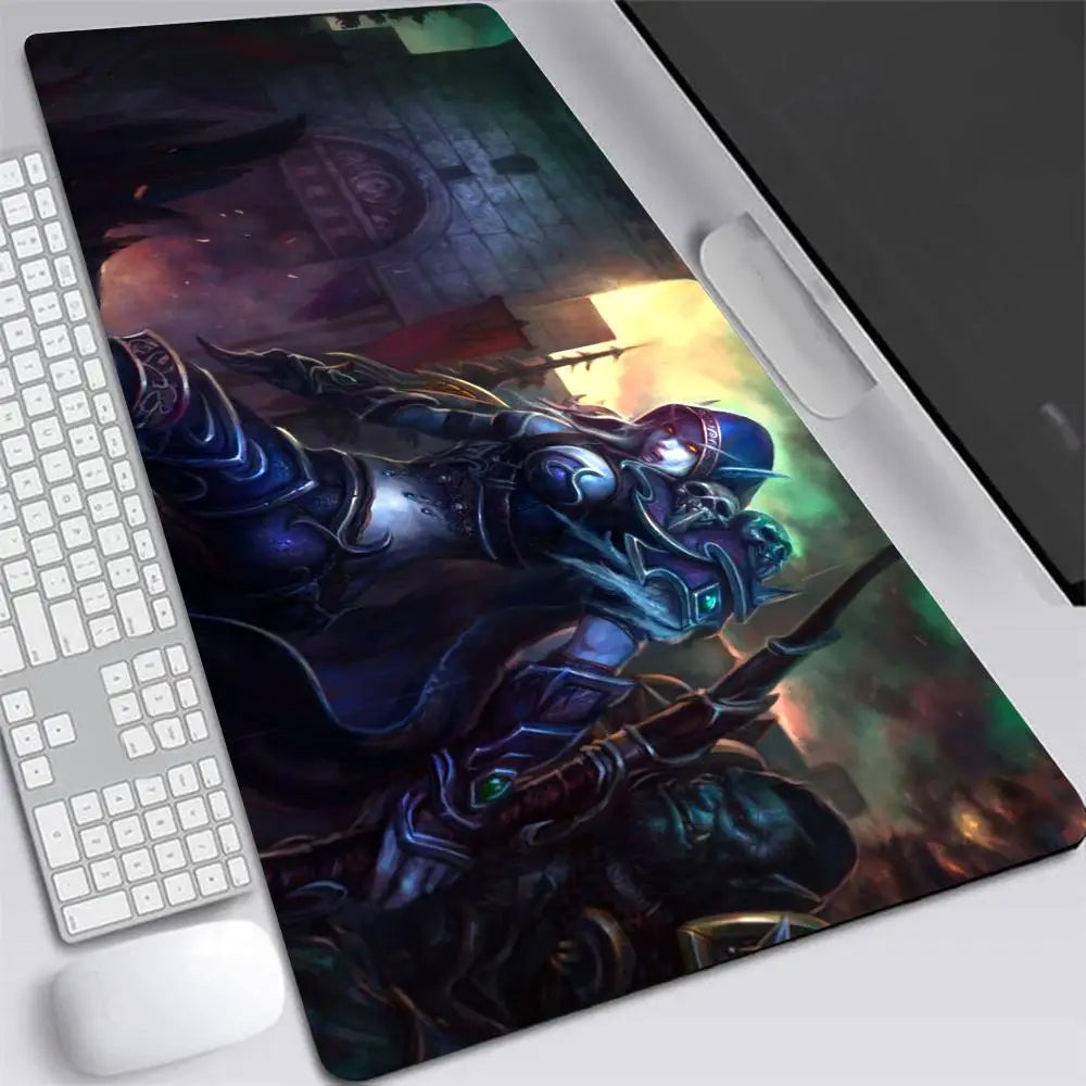 World of Warcraft Sylvanas XXL Gaming Mouse Pad – Large Desk Mat, Rubber Base, Multiple Sizes