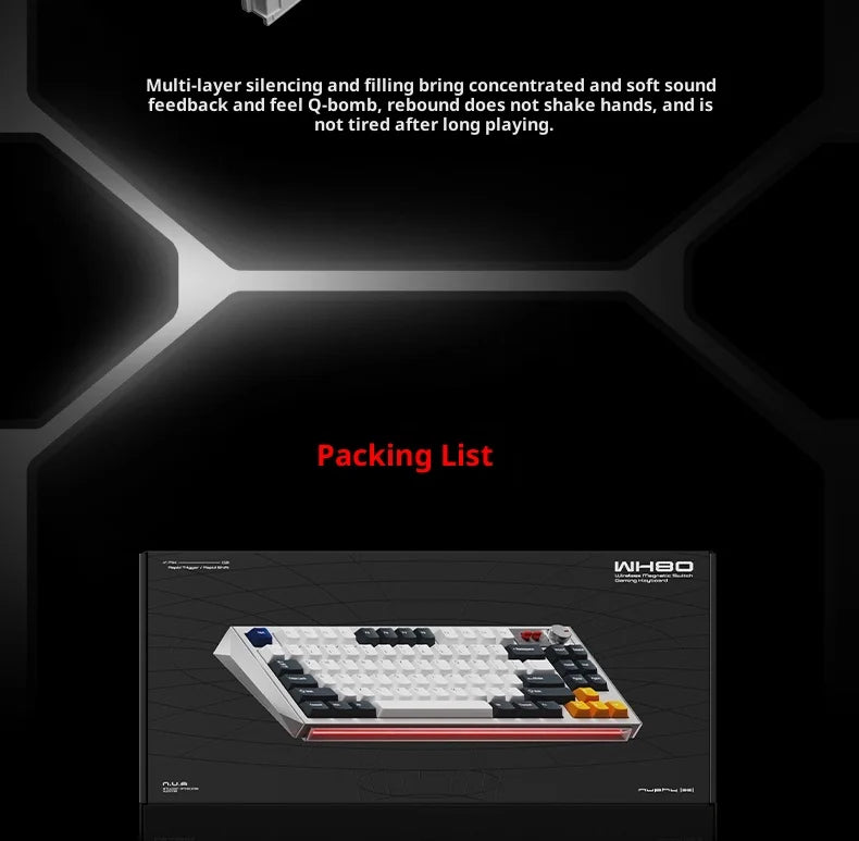 NuPhy WH80 HE Gaming Keyboard | Hall Effect | Rapid Trigger | DKS SOCD | 2.4G BT Wireless