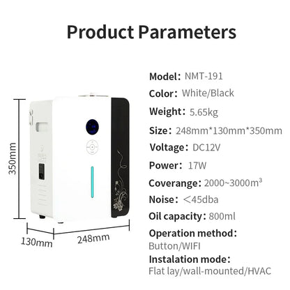 NAMSTE 3000m³ Commercial Aroma Diffuser – WiFi Control, Auto Timer, Hotel & Club Grade