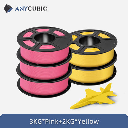 ANYCUBIC PLA 3D Printer Filament – 5KG / 1.75mm, Eco-Friendly, EU & US Warehouse, For Kobra S1C / K3C