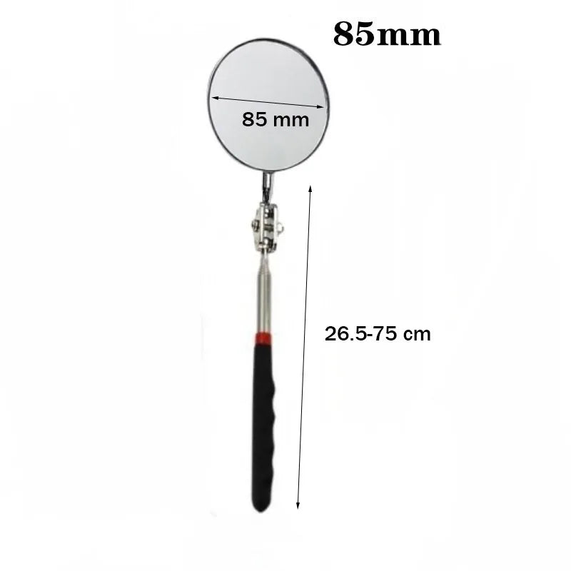 Telescopic LED Inspection Mirror | 360° Extending Mechanic Tool for Hard-to-Reach Areas