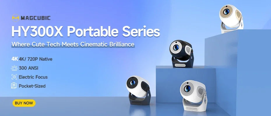 Magcubic L018 Native 1080P Portable Projector – 650 ANSI, Android 14, Auto Keystone, WiFi 6, BT5.4