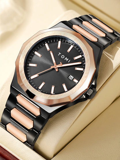 TOMI Luxury Men’s Watch & Gift Box Set – Business Quartz Watch