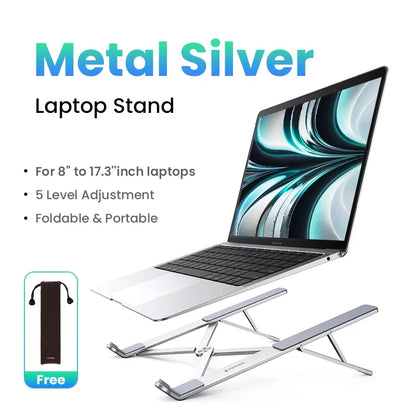 UGREEN Foldable Aluminum Laptop Stand – MacBook, Tablet & Phone