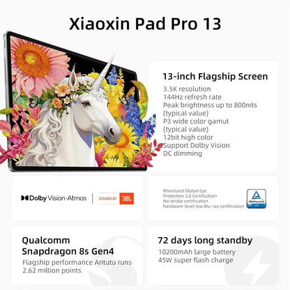 Lenovo Xiaoxin Pad Pro 13 2026 Tablet – 3.5K 144Hz, Snapdragon 8S, 10200mAh
