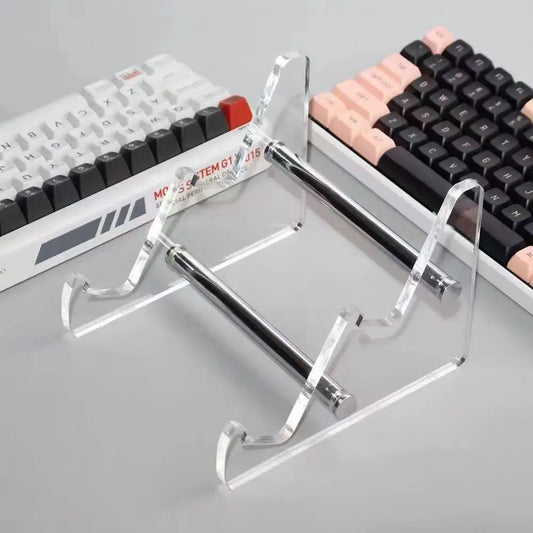 Transparent Acrylic Keyboard Display Stand – Layered Rack Holder for Mechanical Keyboards