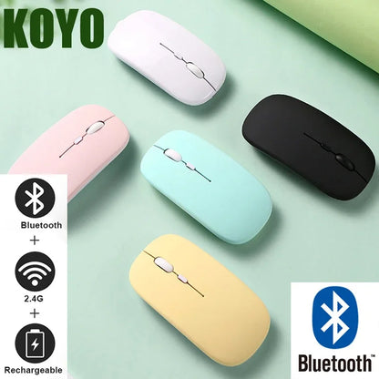 Wireless Bluetooth computer mouse by R.E.D. Shopping, compact ergonomic design with silent clicking and optical tracking for PC use.