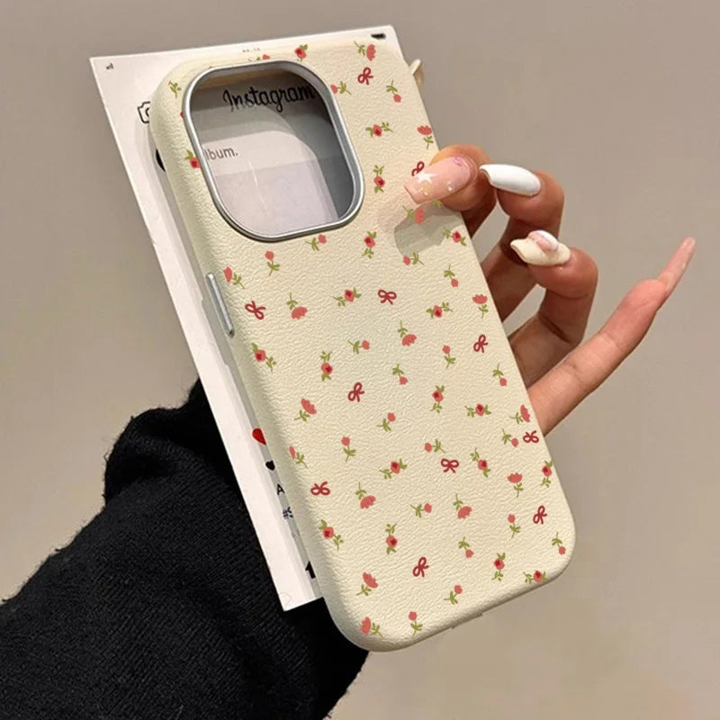 Retro Floral Leather Phone Case for Xiaomi Mi 11 Lite, 13T Pro, Poco X7, F6, X5 – Shockproof