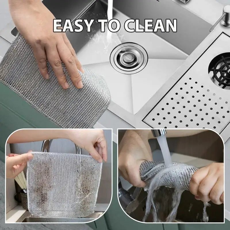 Multipurpose Wire Microfiber Dishcloth – Non-Scratch