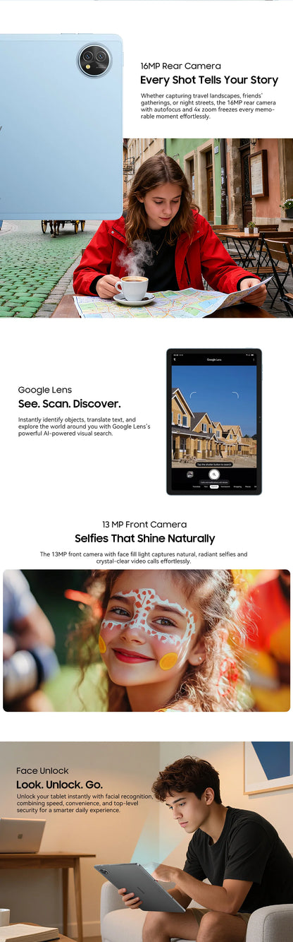 Blackview ZENO 10 5G Tablet – 11" FHD, Unisoc T8200, 8GB+128GB, 8800mAh, 18W, Android 15
