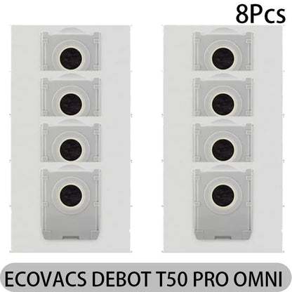 ECOVACS DEEBOT T50 PRO OMNI Replacement Parts | Main Brush, Side Brush, HEPA Filter, Mop, Dust Bag